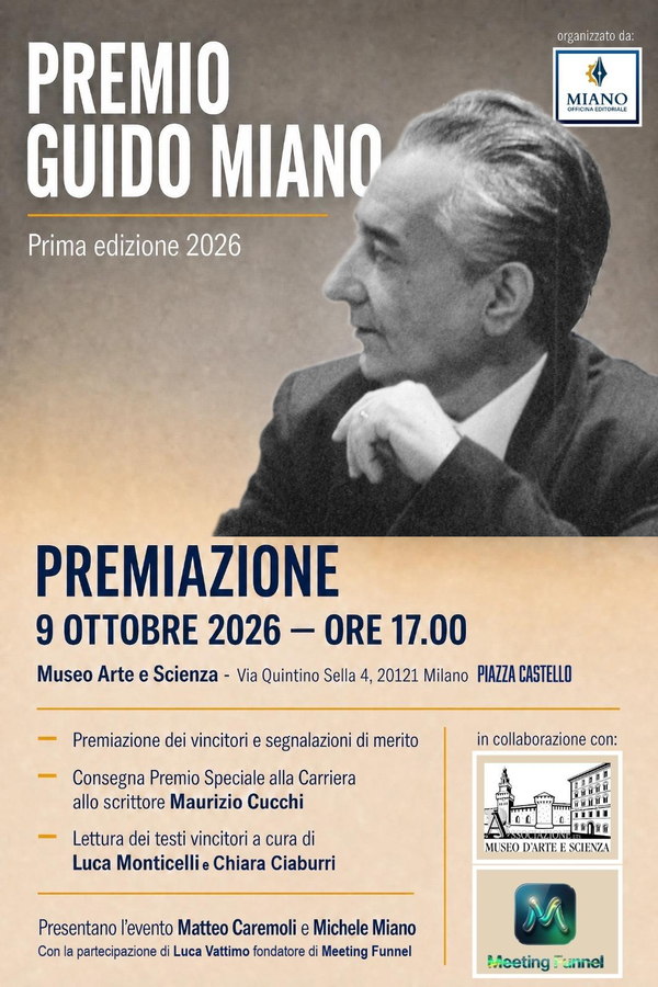 Locandina della premiazione del Premio Guido Miano 2026